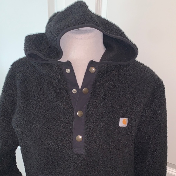 CARHARTT WOMANS SIZE LARGE (14-16) FLEECE HOODED PULLOVER - Picture 2 of 9